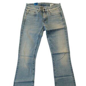 G-Star Raw 3301 Mid Bootleg Gova Super Stretch Light Blue Denim Jeans Sz 27 NWT